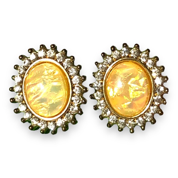 Vintage faux opal earrings - Picture 1 of 5